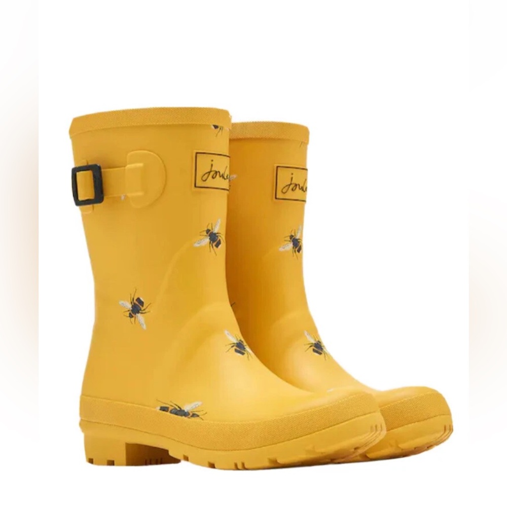 Joules Yellow Bee Molly Welly Rain Boots Size 6